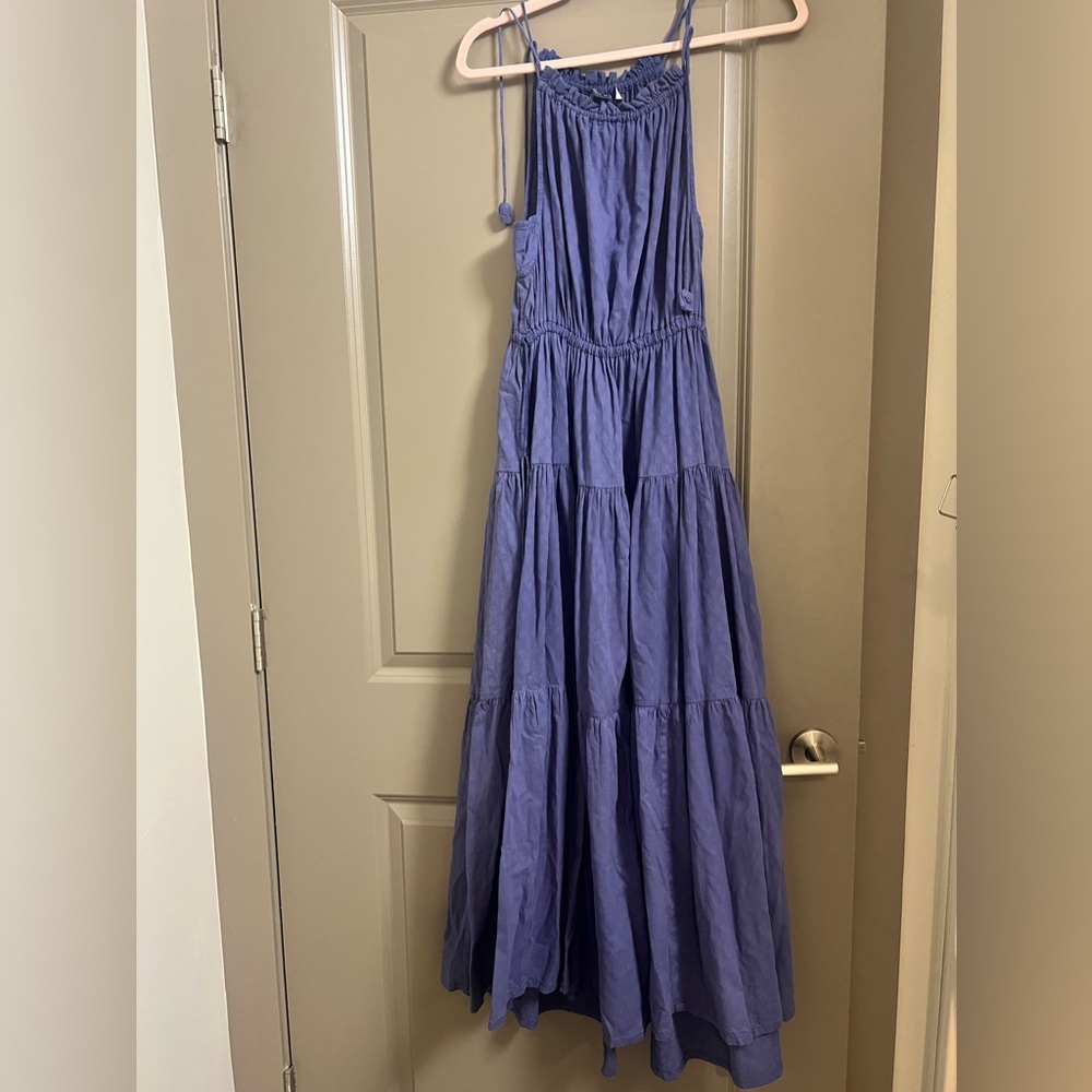 Erica Wilson Nantucket Bali Dress California Blue Medium - Picture 2 of 5
